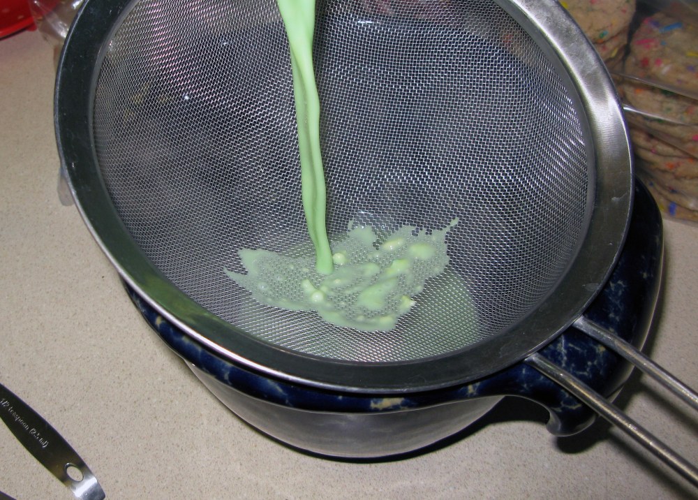 Straining Ice Cream Base