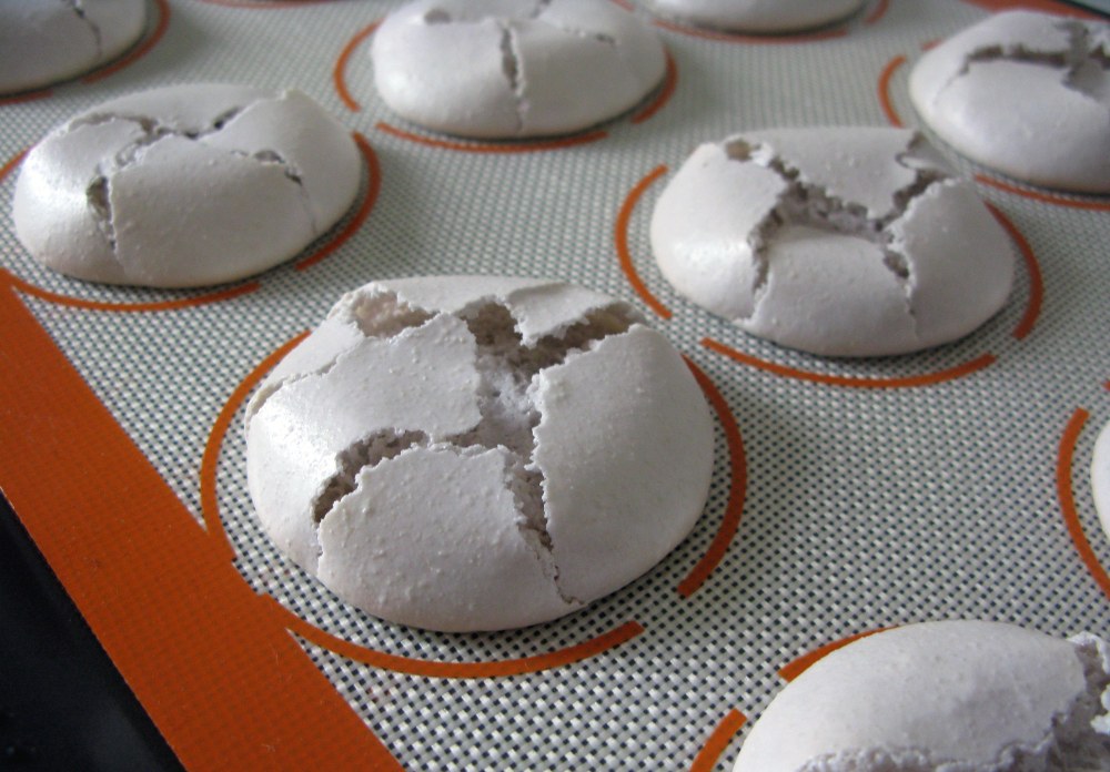 Cracked Macaron Shells