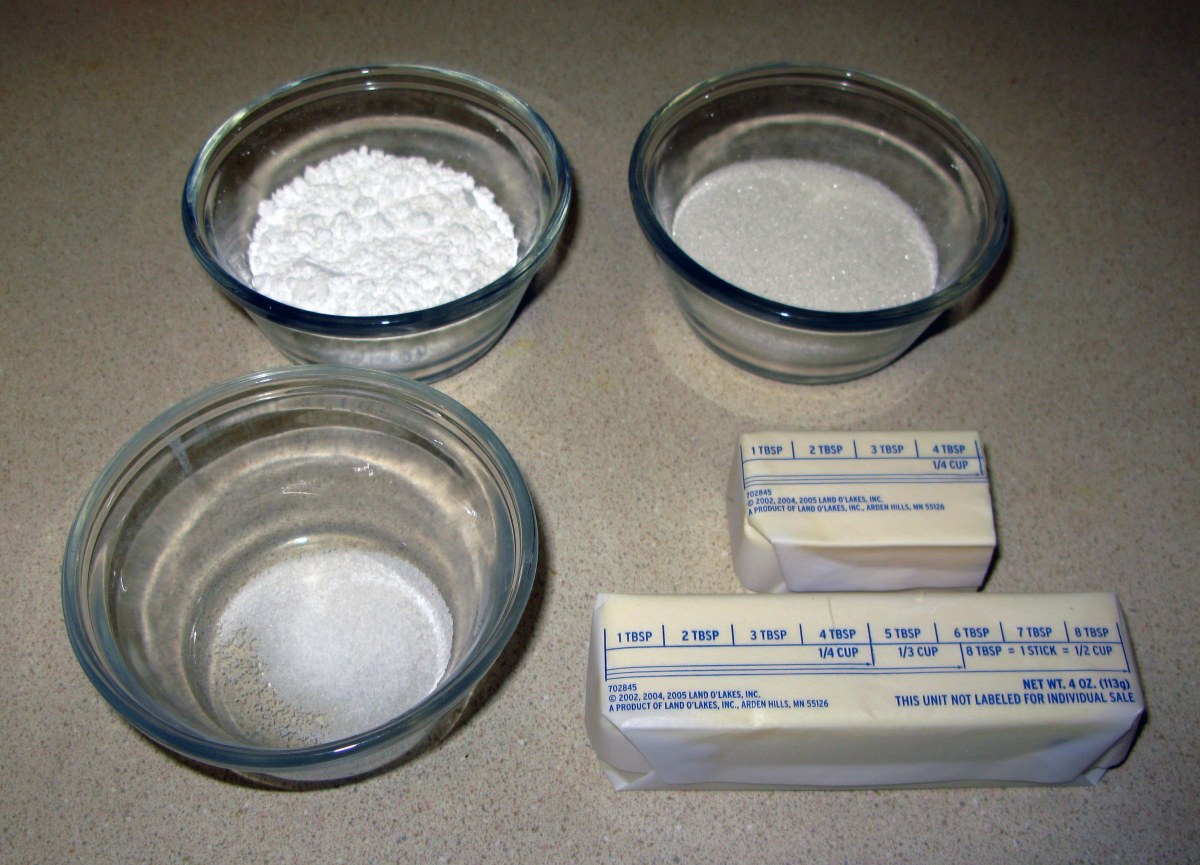 Measured Butter Sugars and Salt