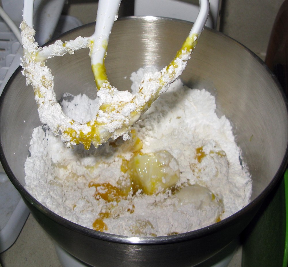 cake batter before mixing image