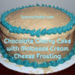 Chocolate Cherry Cake with Molasses Cream Cheese Frosting