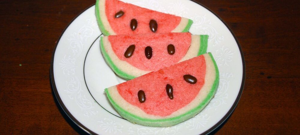 Watermelon Slice Cookies