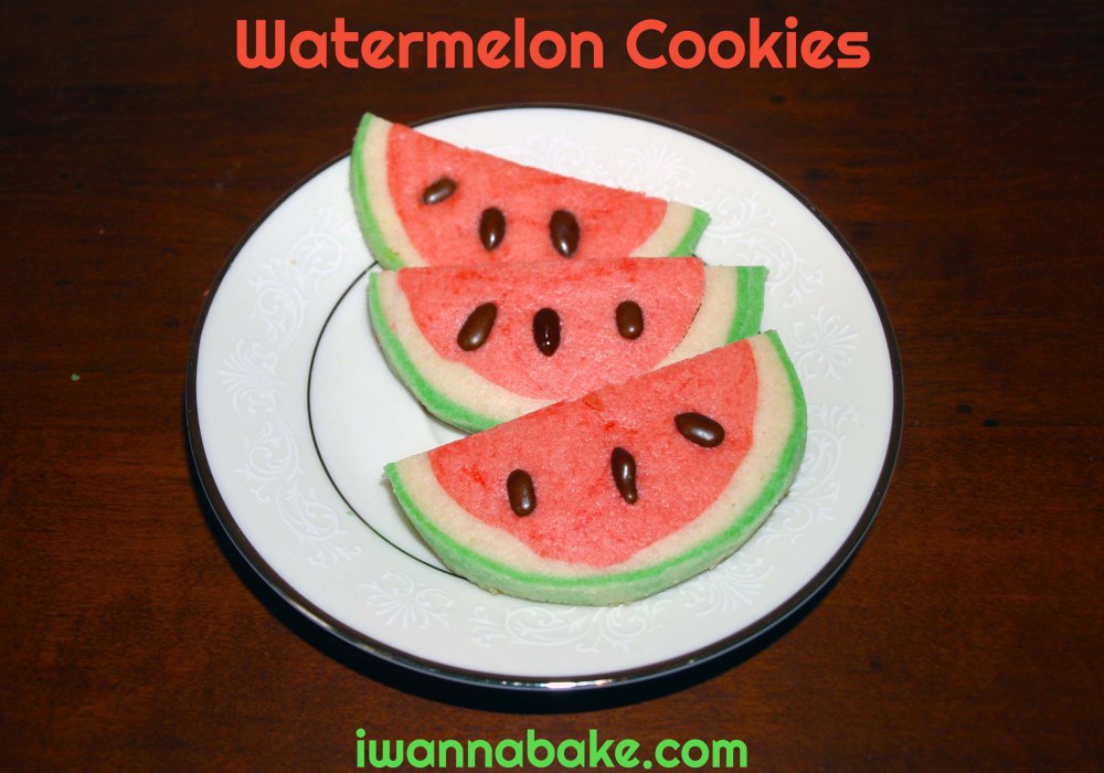 Watermelon Slice Cookies